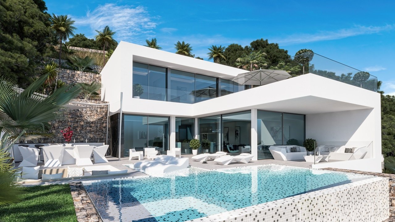 3230CAL Neu gebaute Villa zum Verkauf mit Meerblick in Calpe  3230CAL Neu gebaute Villa zum Verkauf mit Meerblick in Calpe
